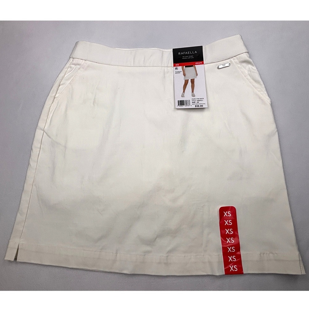 Rafaella Active Skort Womens XS NWT Star White Golf Tennis Athletic Skirt